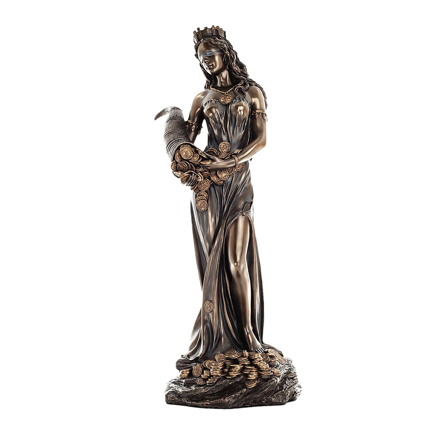 Fortuna Goddess of Luck Statue – 71cm Veronese Cold-Cast Bronze Roman Mythology Figurine