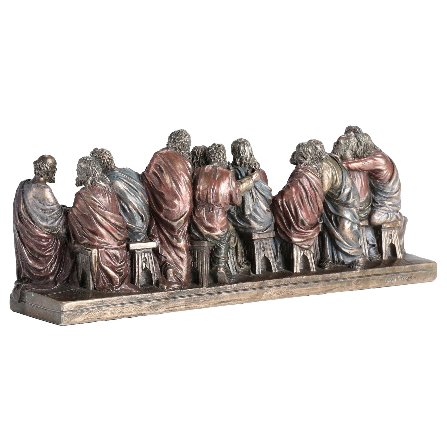 The Last Supper 23,5x8.5cm Veronese Cold-Cast Bronze Statue – Leonardo da Vinci Inspired