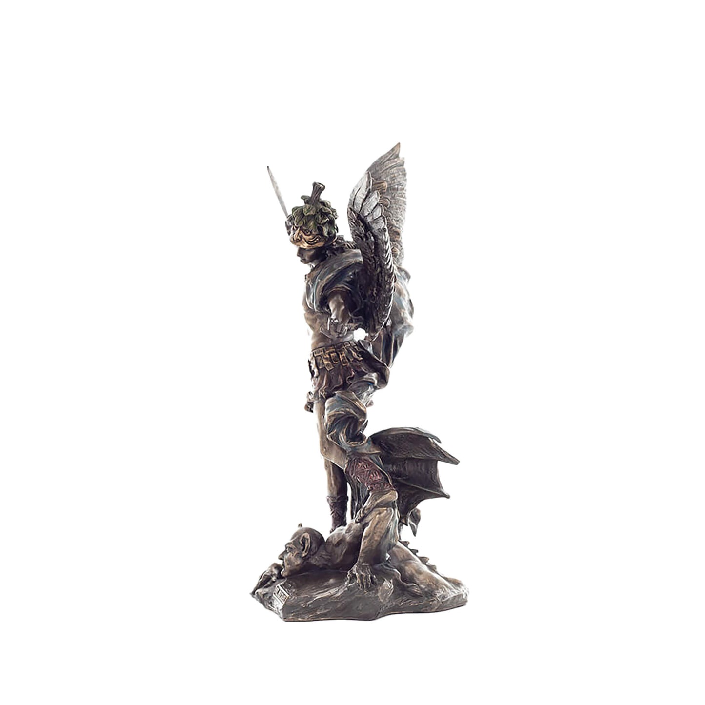 Archangel Saint Michael 28cm Veronese Cold-Cast Bronze Statue – Defender of Faith Figurine