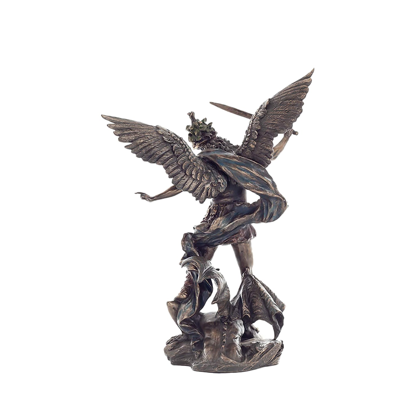 Archangel Saint Michael 28cm Veronese Cold-Cast Bronze Statue – Defender of Faith Figurine