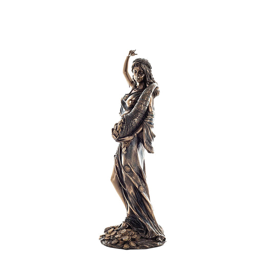 Fortuna Goddess of Luck Statue – 28cm Veronese Cold-Cast Bronze Roman Mythology Figurine