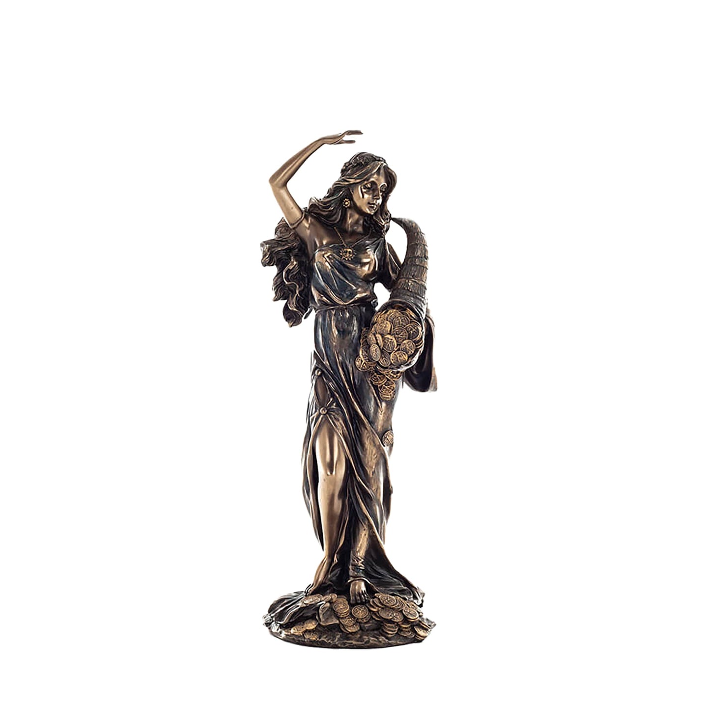 Fortuna Goddess of Luck Statue – 28cm Veronese Cold-Cast Bronze Roman Mythology Figurine