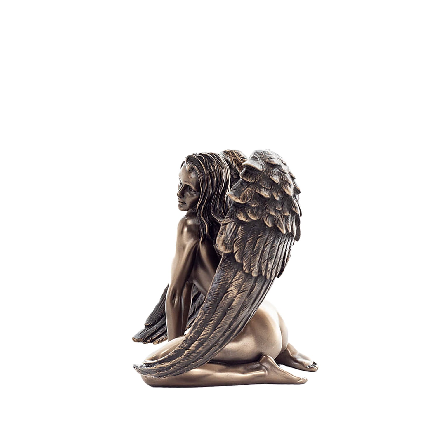 Fallen Angel 14x17cm Veronese Cold-Cast Bronze Statue – Symbol of Beauty and Despair
