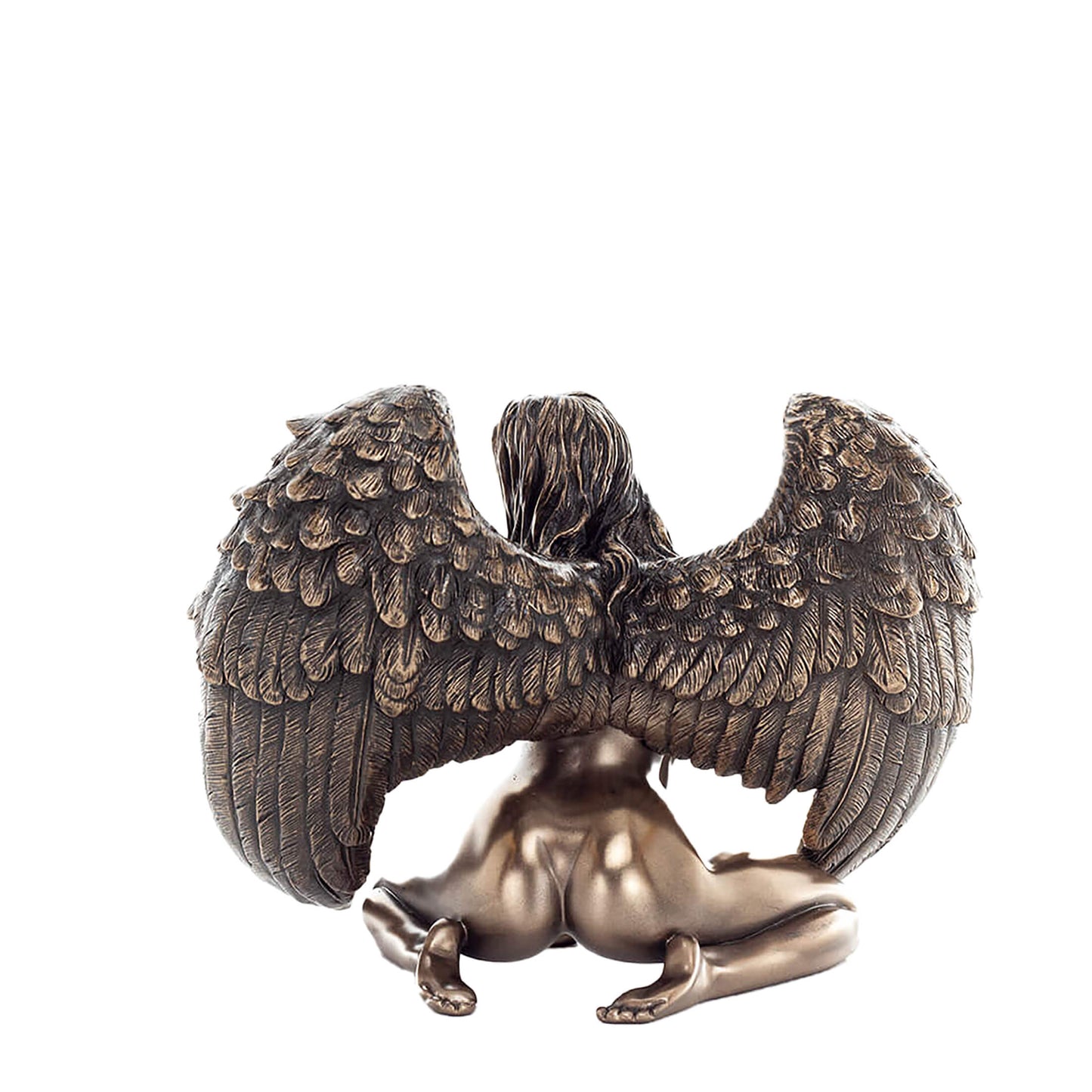 Fallen Angel 14x17cm Veronese Cold-Cast Bronze Statue – Symbol of Beauty and Despair