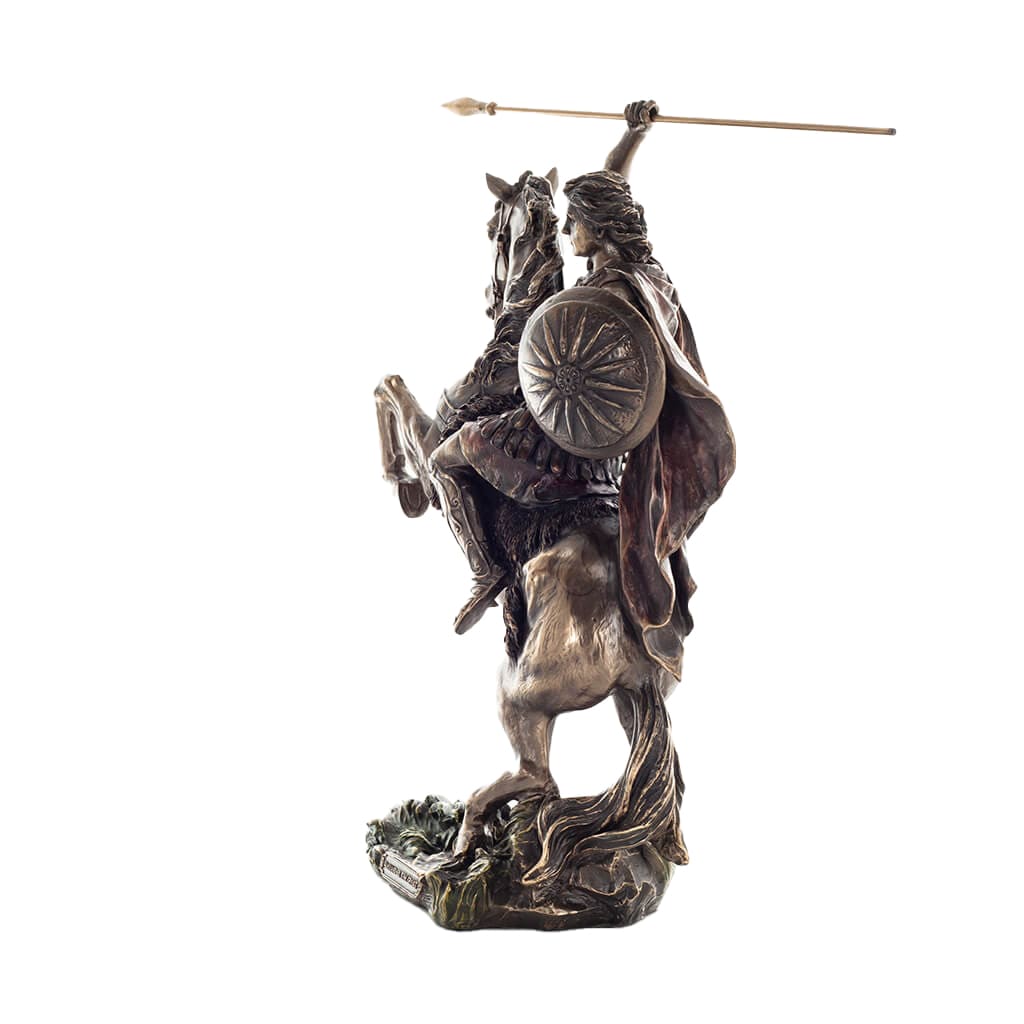 Alexander the Great on Horseback – 31.5cm Veronese Cold-Cast Bronze Statue