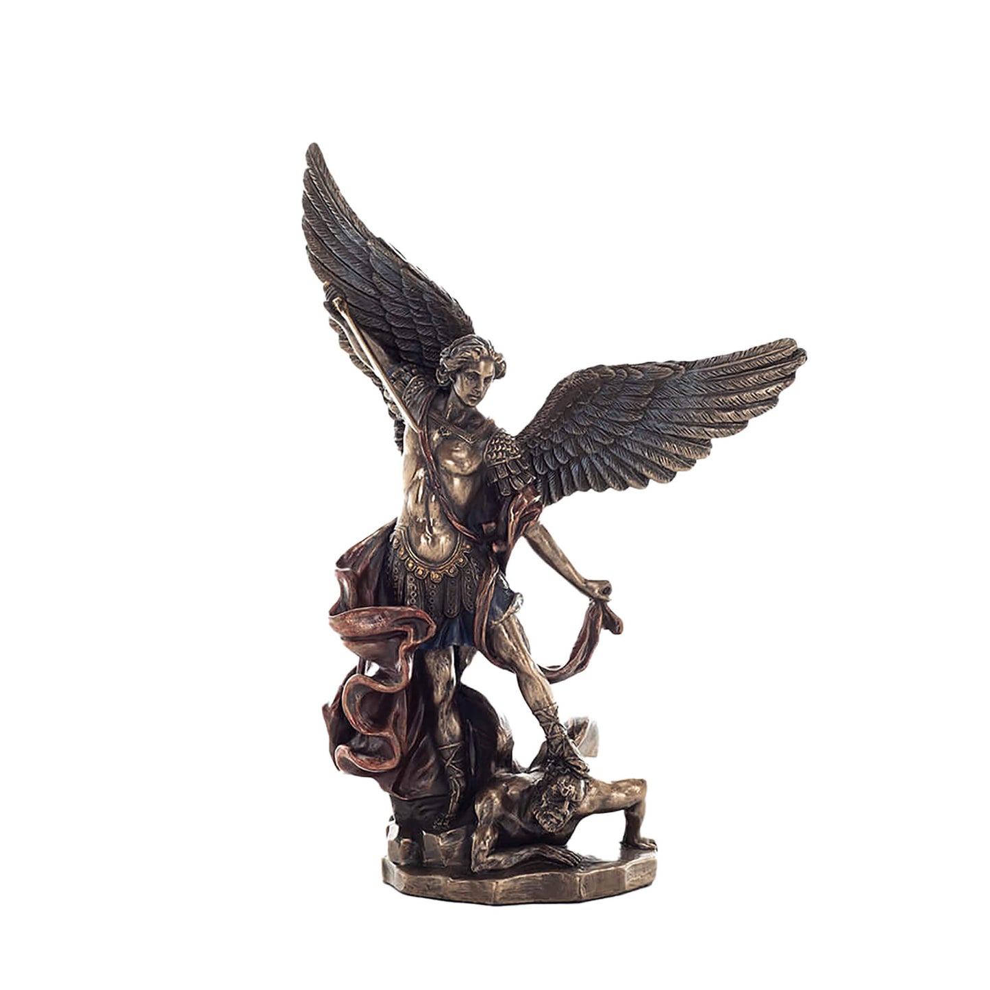 Archangel Saint Michael 20cm Veronese Cold-Cast Bronze Statue – Defender of Heaven Figurine