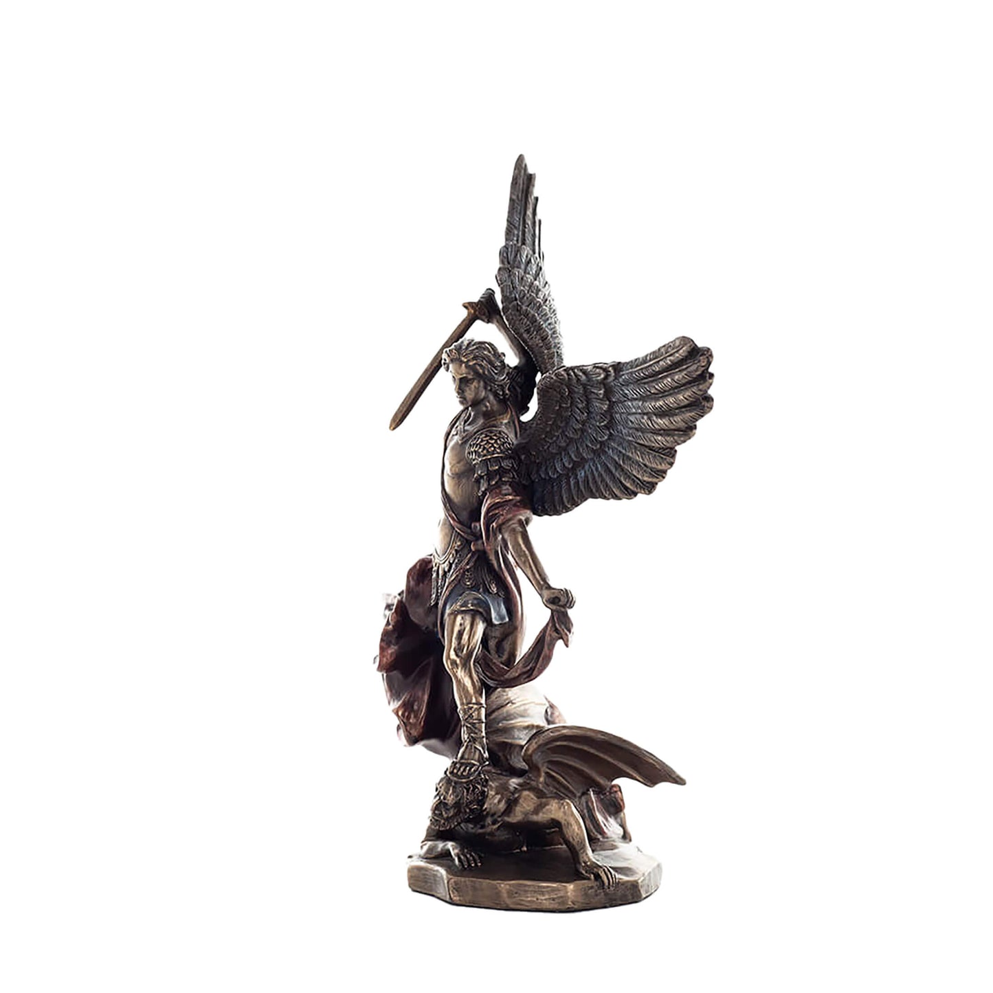 Archangel Saint Michael 20cm Veronese Cold-Cast Bronze Statue – Defender of Heaven Figurine