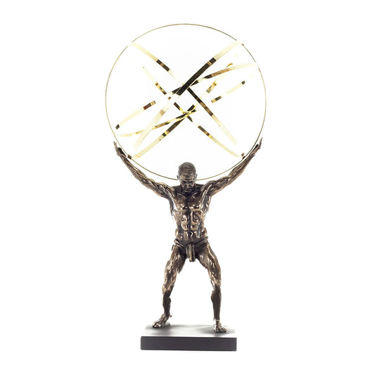 Atlas Titan Bronze Statue front view, 50 cm