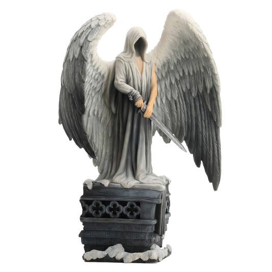 Dark Angel of Death Statue – 28x32.5cm Veronese Cold-Cast Resin Gothic Fantasy Figurine