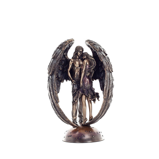 Fallen Angel & Mortal Embrace Statue – 25cm Veronese bronze figurine