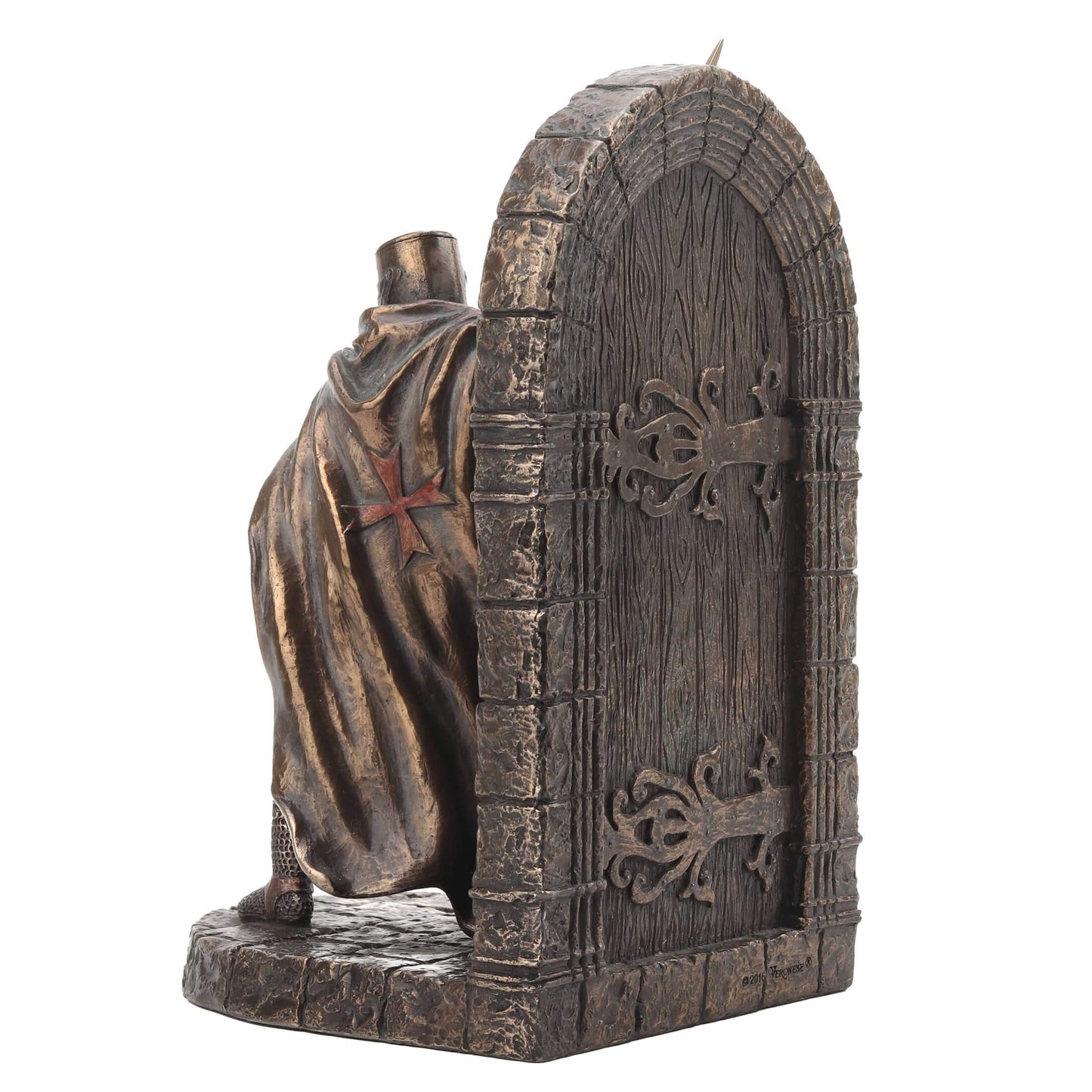 Templar Knight Statue 19cm Veronese Design Cold-Cast Bronze Medieval Warrior Figurine