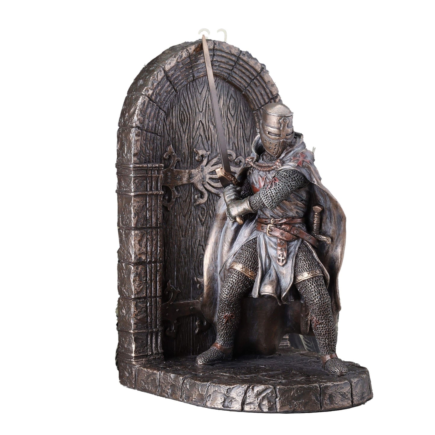 Templar Knight Statue 19cm Veronese Design Cold-Cast Bronze Medieval Warrior Figurine