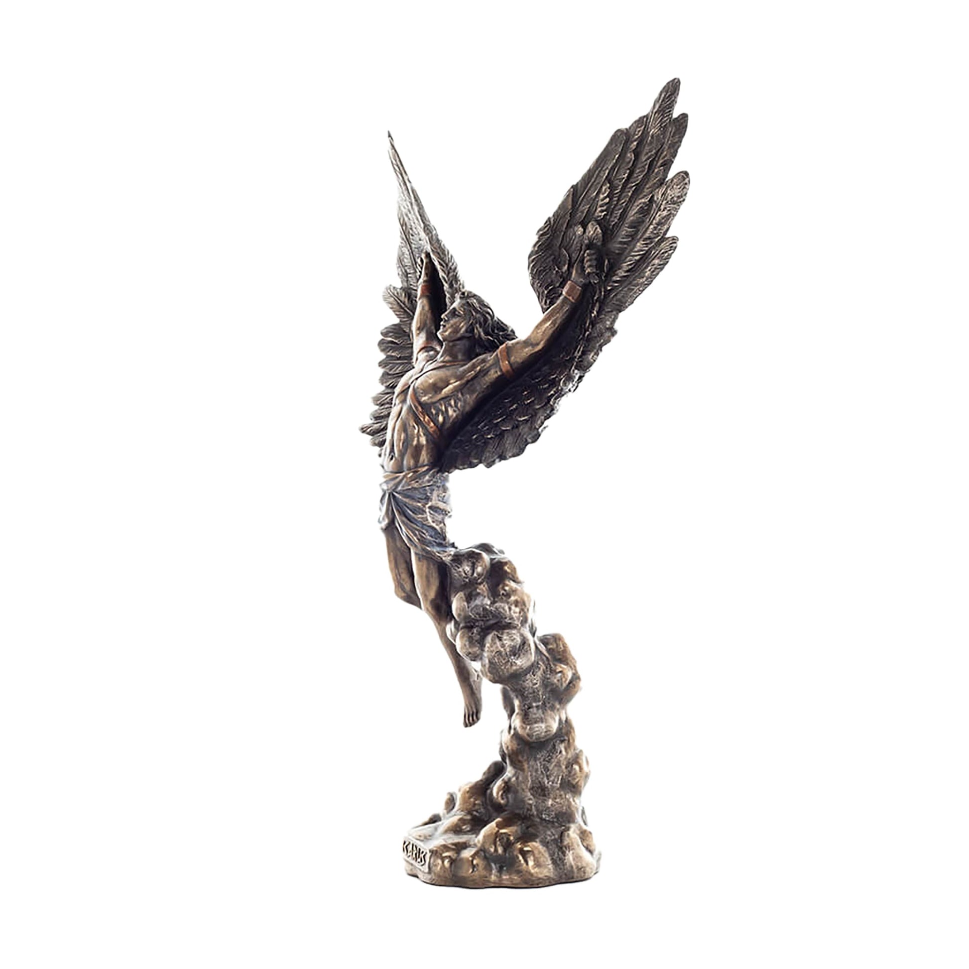 Nike Winged Victory Bronze Statue side angle showing wings
