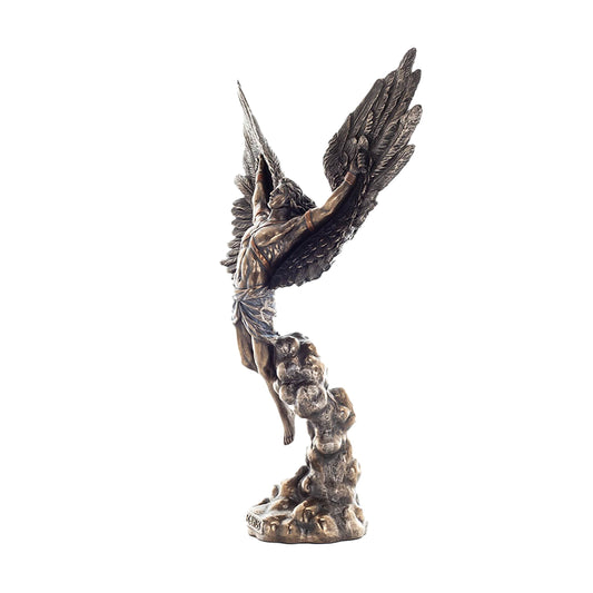 Nike Winged Victory Bronze Statue side angle showing wings
