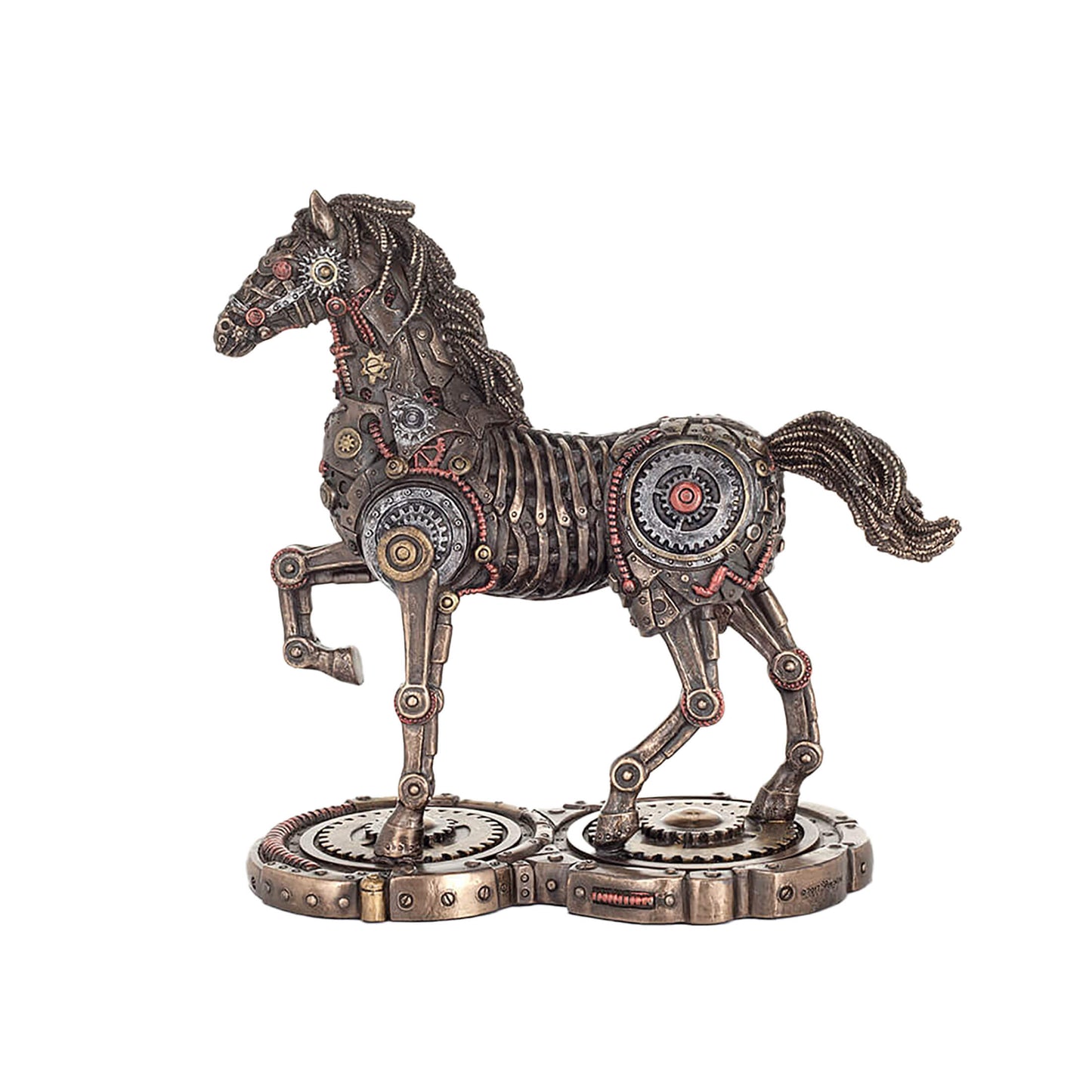 Steampunk Horse 24cm Veronese Cold-Cast Bronze Statue – A Mechanical Masterpiece