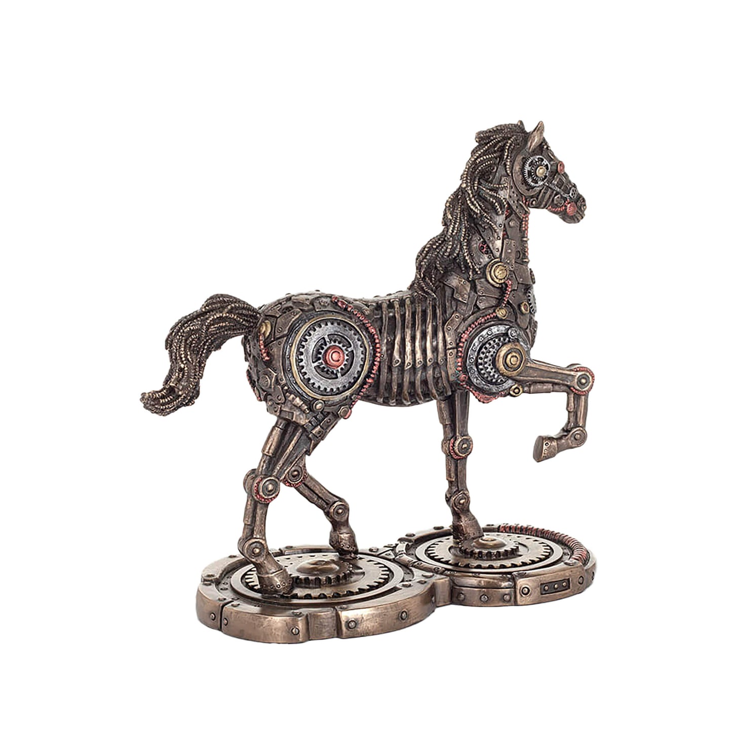 Steampunk Horse 24cm Veronese Cold-Cast Bronze Statue – A Mechanical Masterpiece