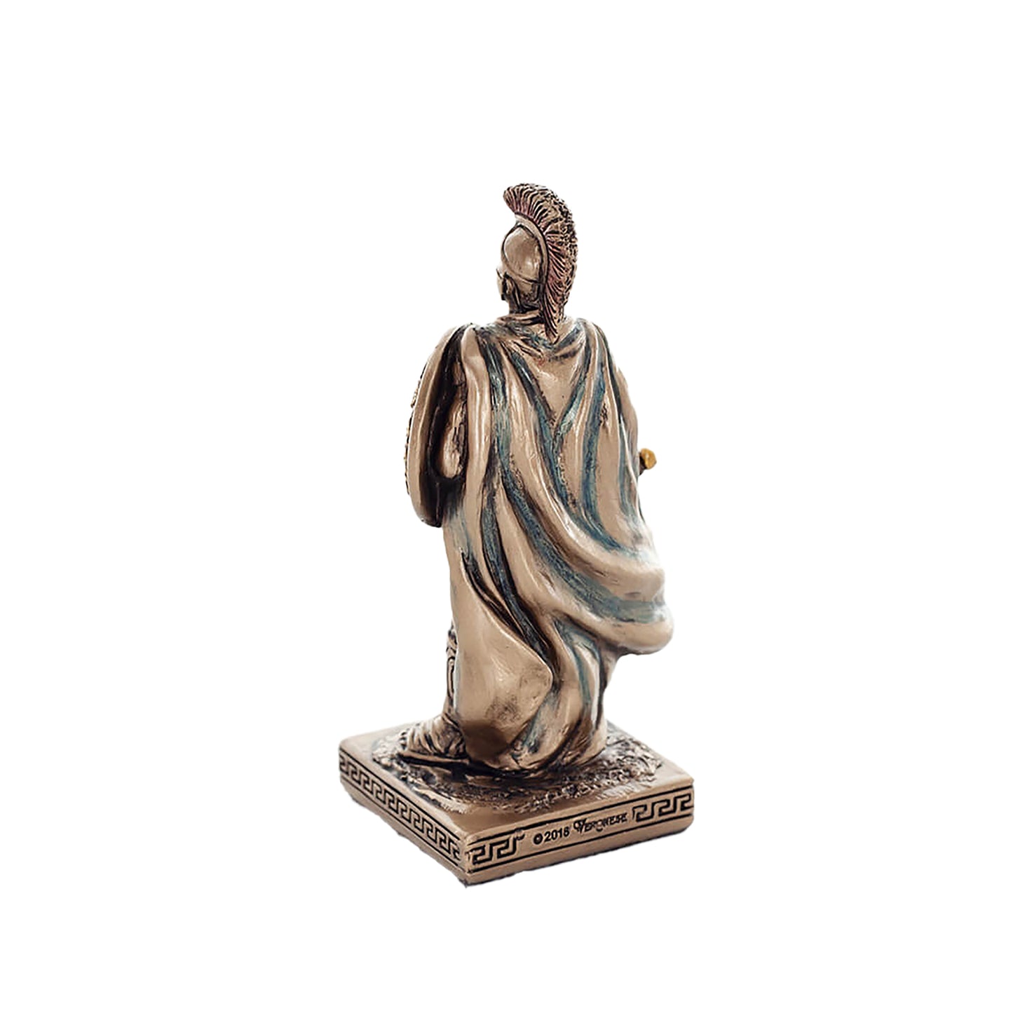 Ares Miniature Statue rear angle with cloak and textured base