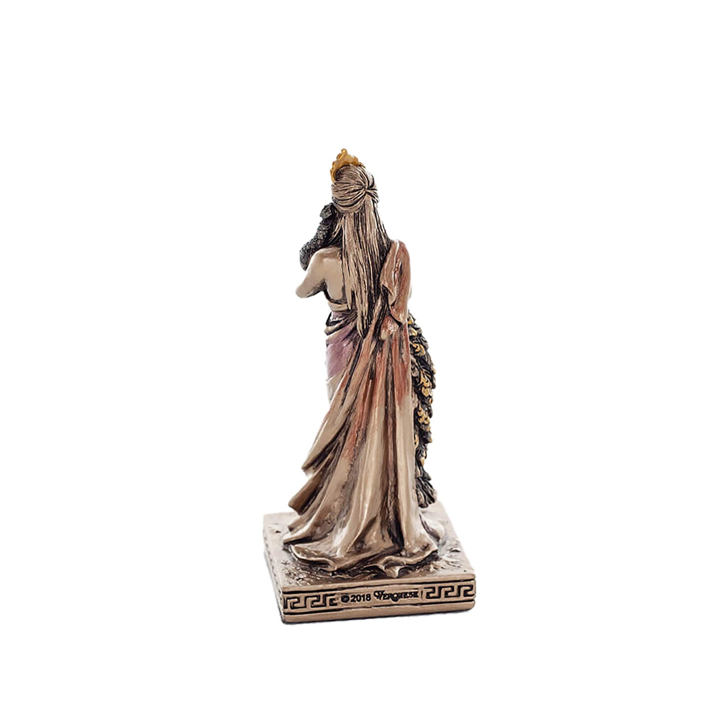 Hera Miniature Statue rear angle showing garment folds and base