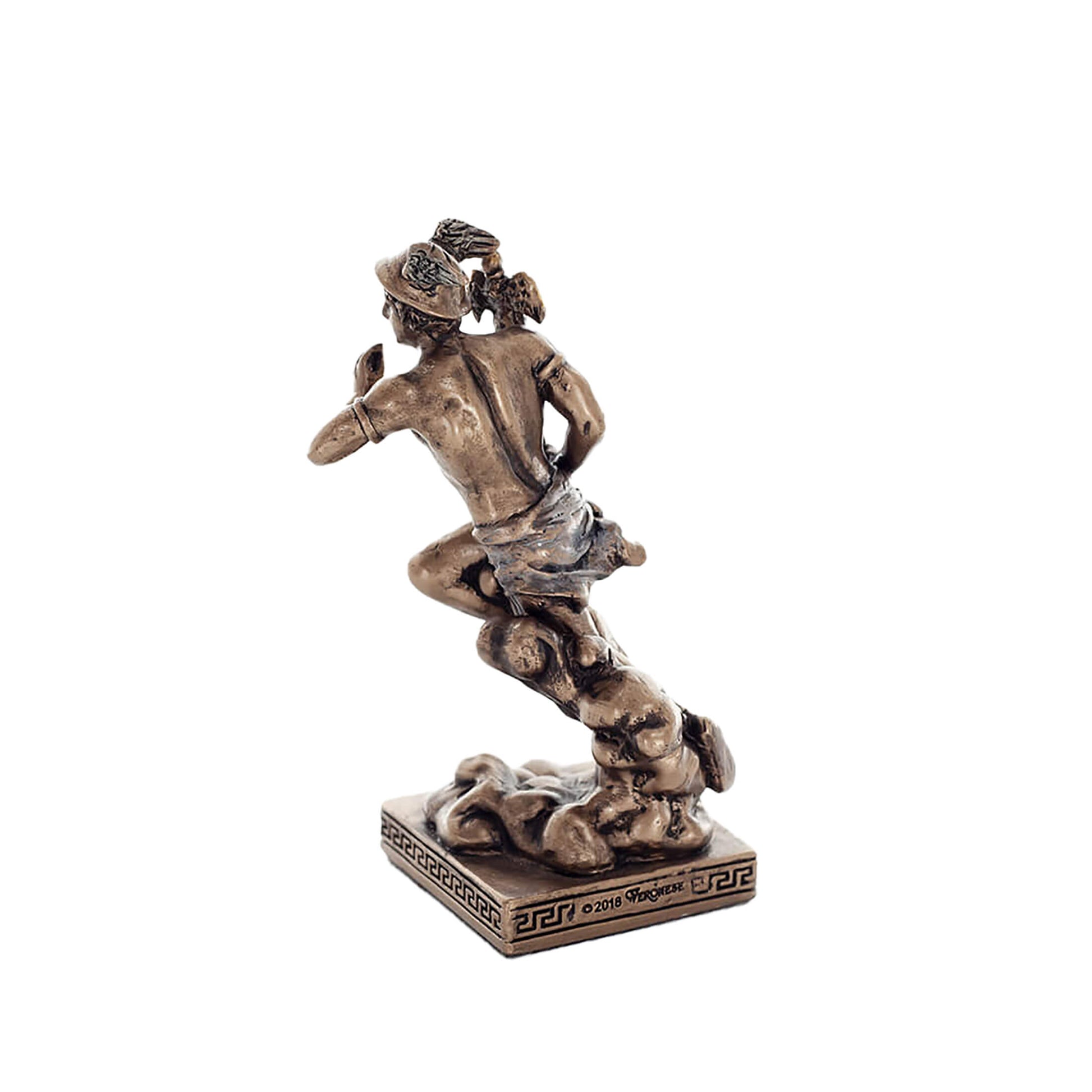 Hermes Miniature Statue rear angle with flowing garment and base