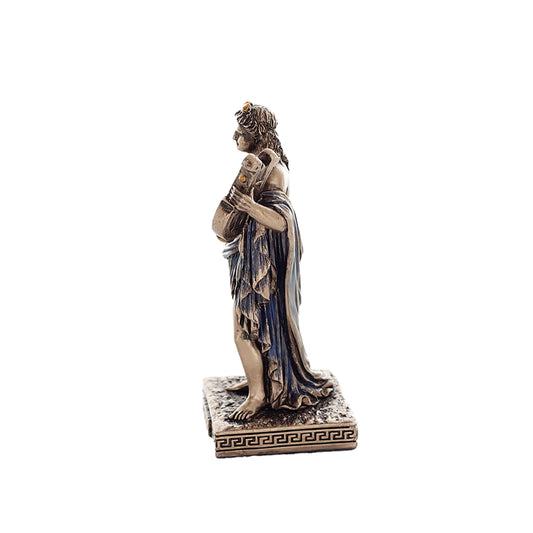 Apollo Miniature Statue side angle with laurel and flowing robes