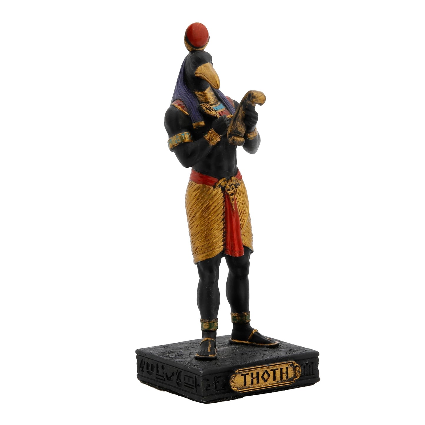 Thoth – Egyptian God of Wisdom & Writing Resin Statue with Gold Accents (8.5cm) by Veronese Design