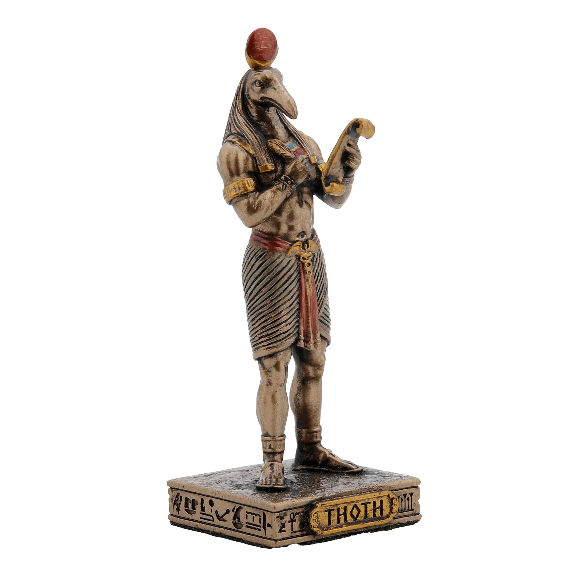 Thoth Egyptian God Statue side angle with ibis head and headdress
