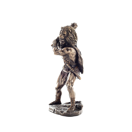 Hercules Statue side angle showing heroic stance and textured base
