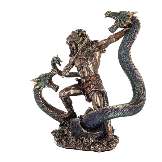 Hercules vs Hydra Statue in cold-cast bronze by Veronese