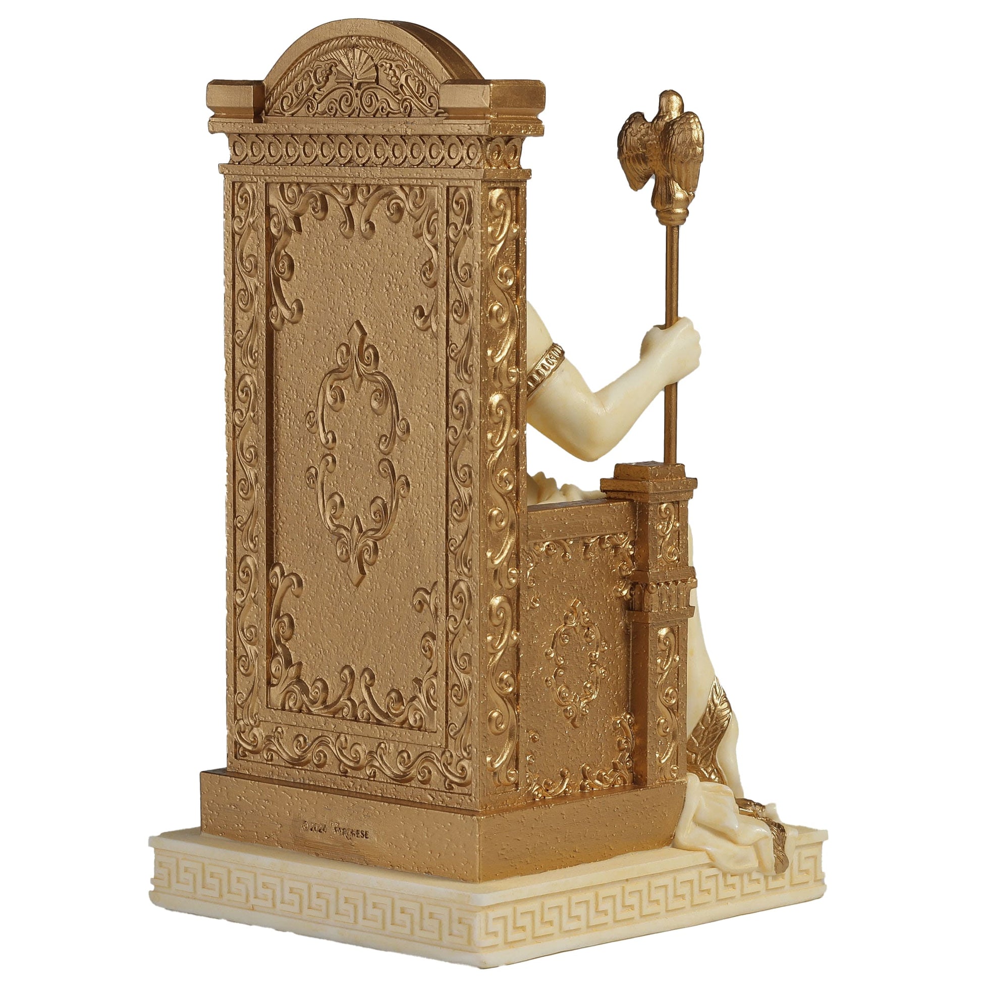 Zeus Greek God of Sky & Thunder Statue – side/back view, Veronese design, 15.5 cm