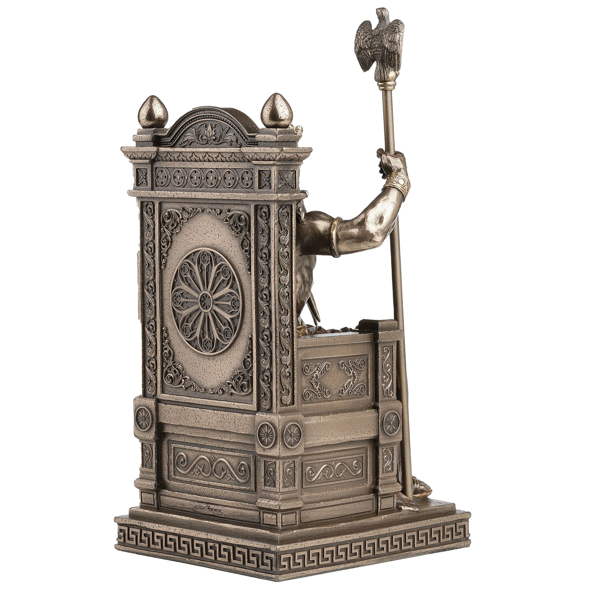 Zeus on Throne Statue – 27cm Veronese Cold-Cast Bronze Greek Mythology Figurine