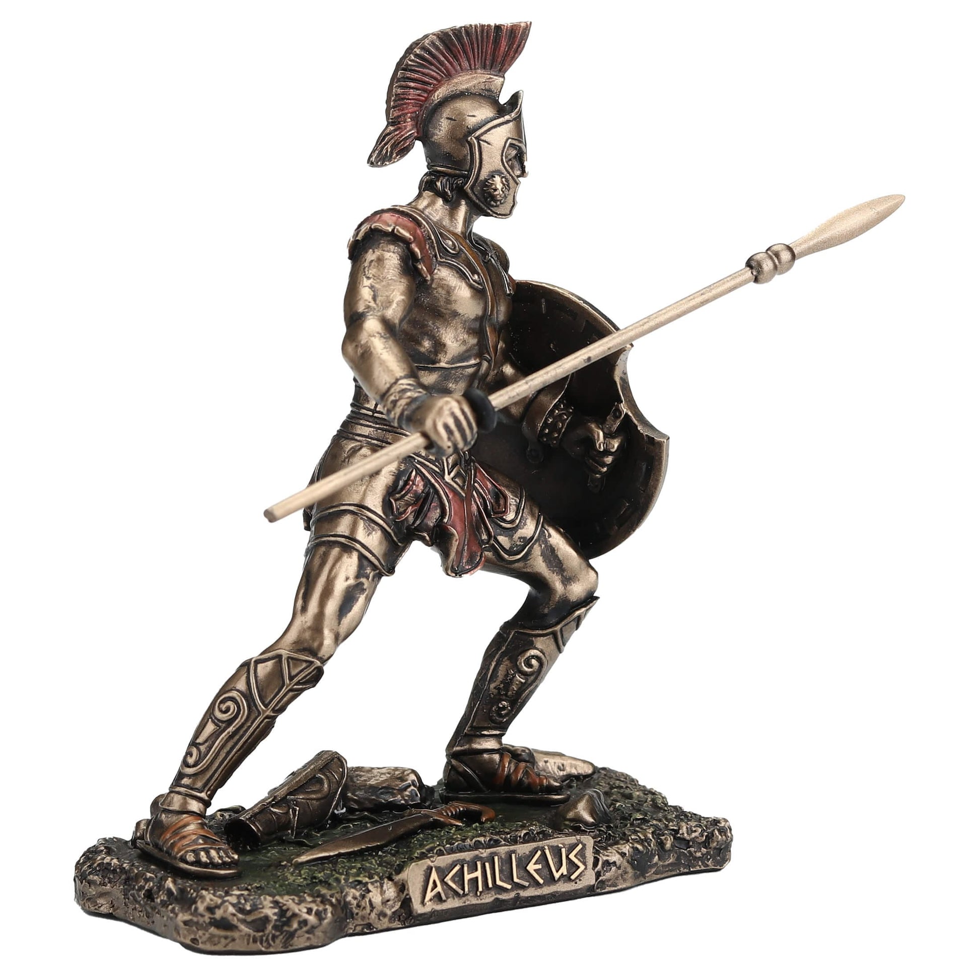 Achilles Greek Warrior Statue by Veronese – angled view, cold-cast bronze