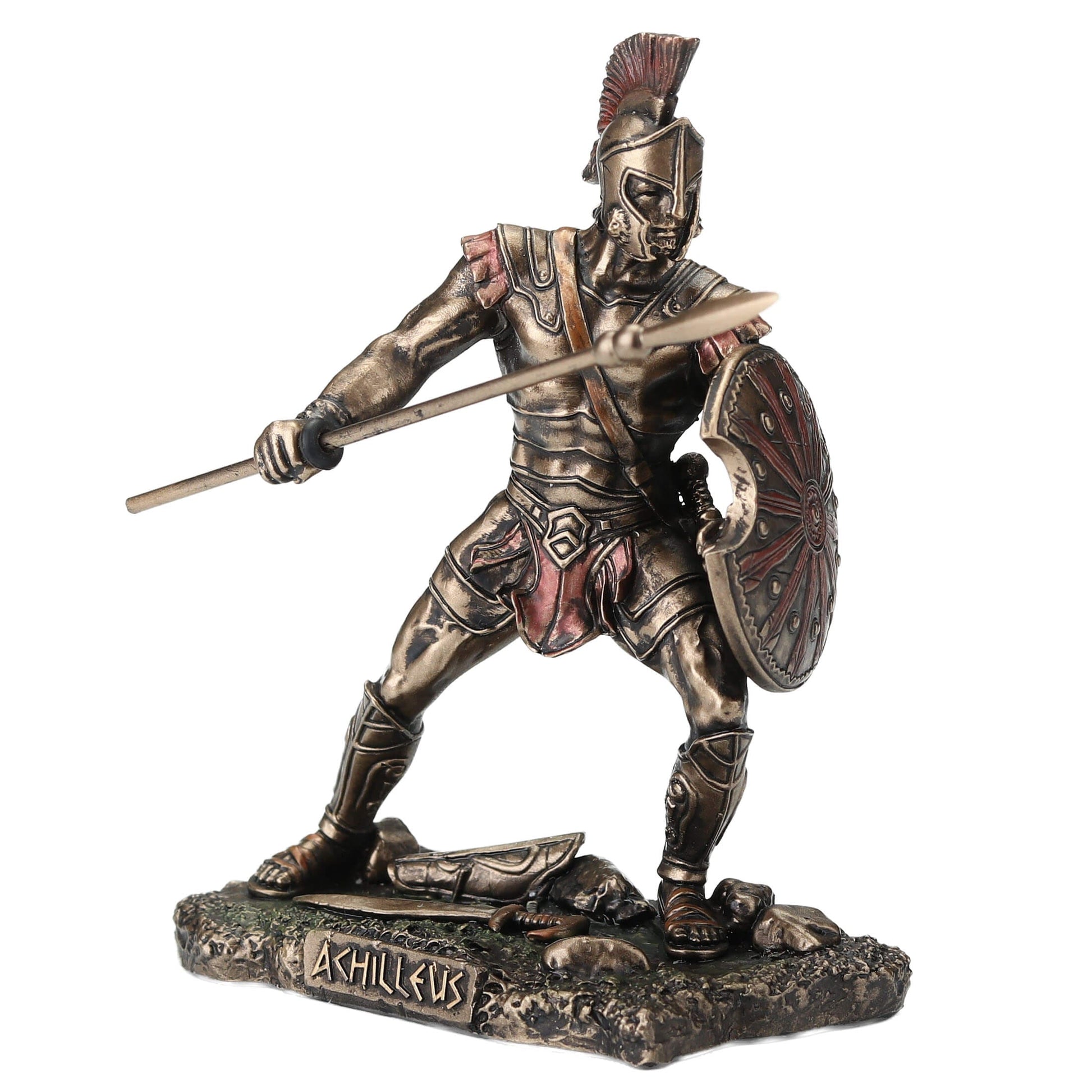 Achilles Greek Warrior Statue – side/back view, Veronese bronze figurine