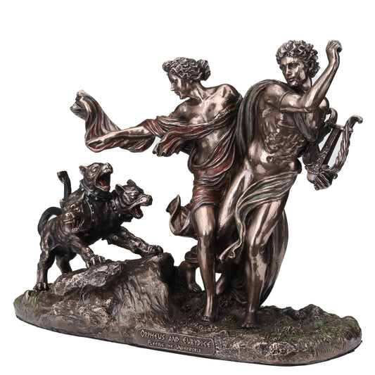 Orpheus and Eurydice Statue – 23.5x18cm Veronese Cold-Cast Bronze Figurine