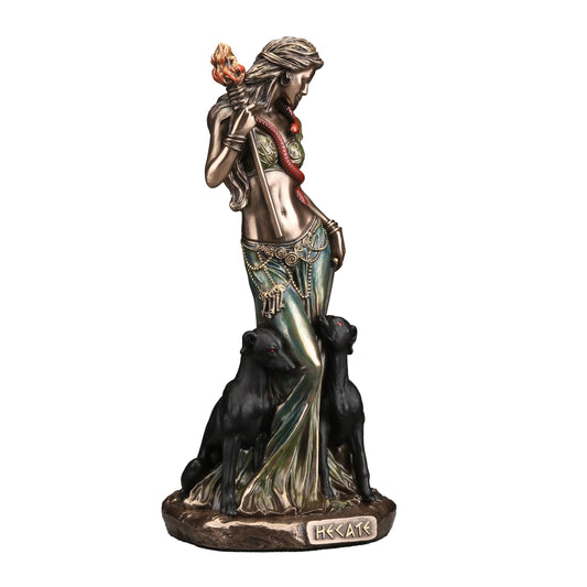 Hecate Greek Goddess of Witchcraft Statue – angled view, Veronese bronze