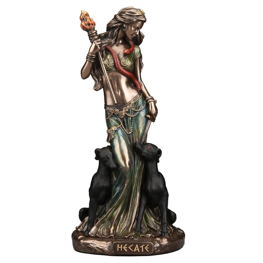 Hecate Greek Goddess of Witchcraft Statue – front view, 15.5 cm