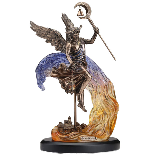 Hypnos God of Sleep Statue – Veronese cold-cast bronze, 33 cm – angled view