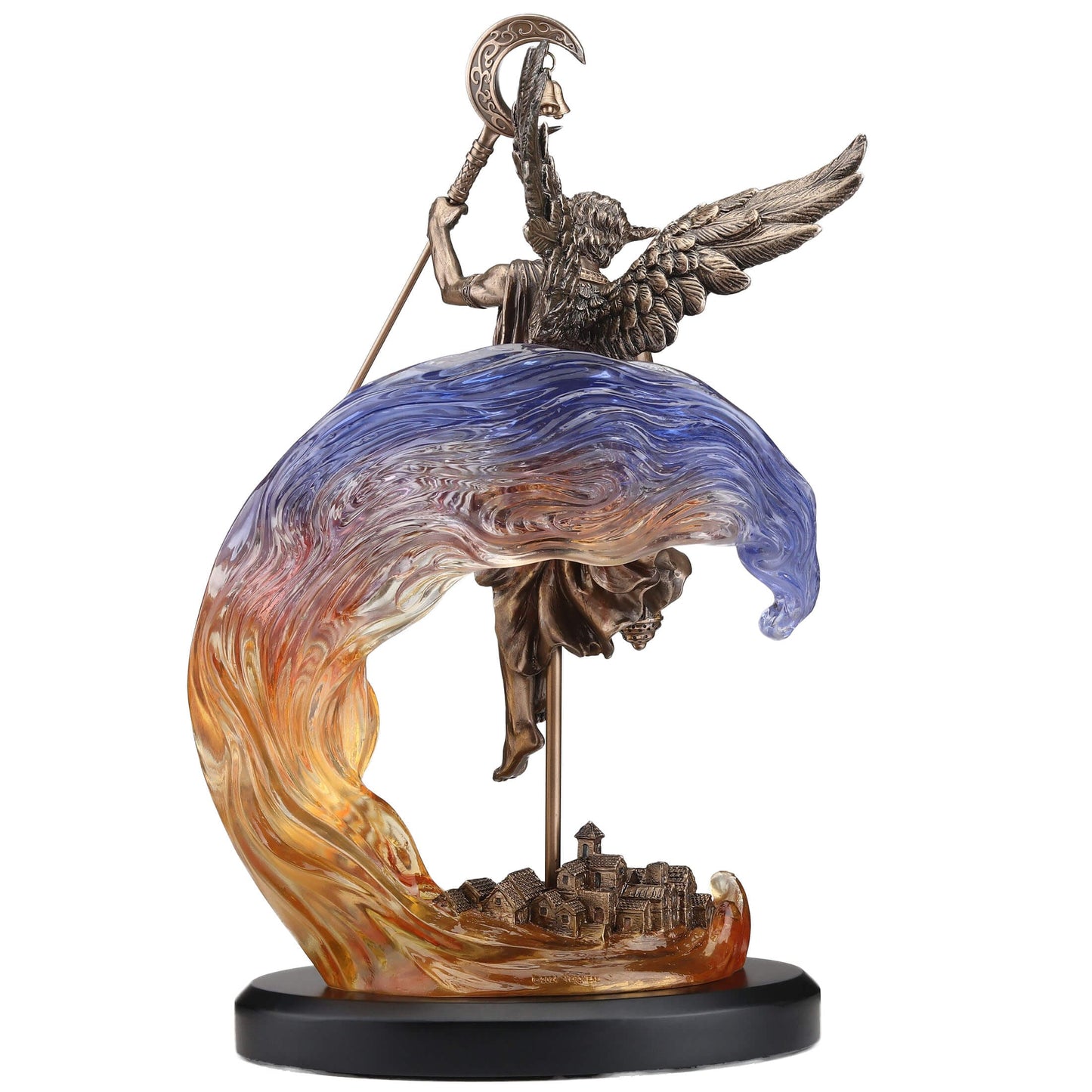 Hypnos God of Sleep Statue – Veronese bronze, 33 cm – side/back view