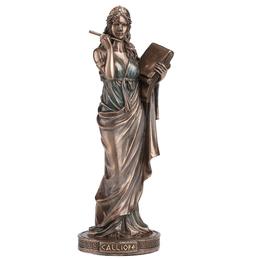Calliope Muse of Epic Poetry Statue 23 cm cold-cast bronze by Veronese