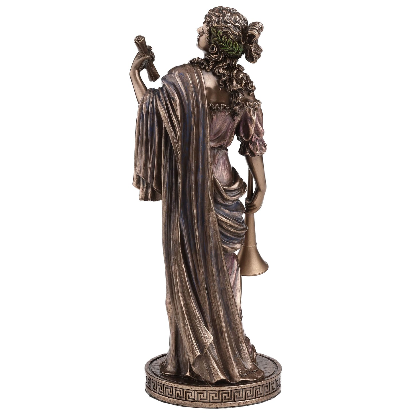 Clio Muse of History Statue Greek mythology figurine on base