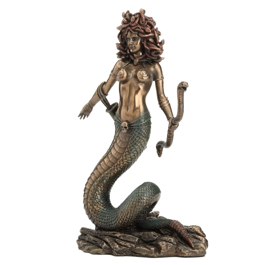 Medusa Archer Statue – 22cm Veronese Cold-Cast Bronze Greek Mythology Figurine