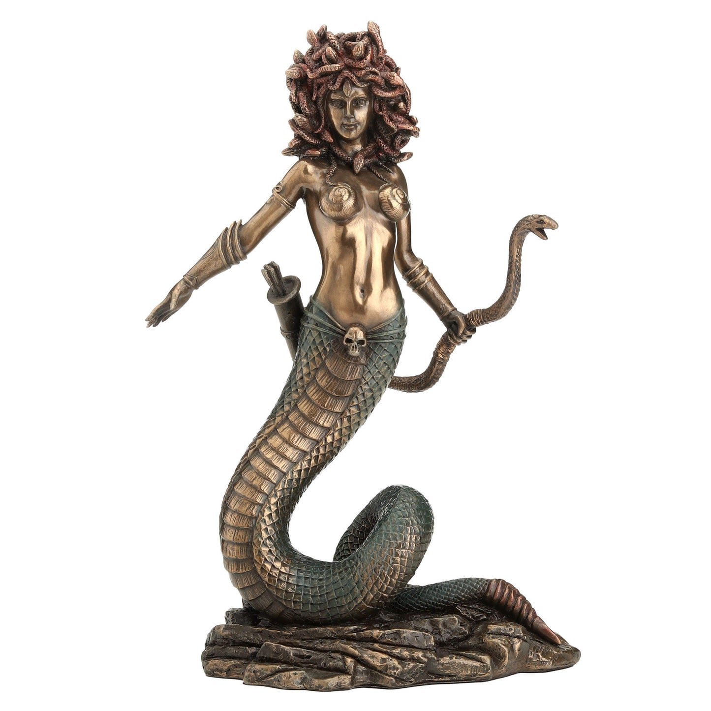 Medusa Archer Statue – 22cm Veronese Cold-Cast Bronze Greek Mythology Figurine
