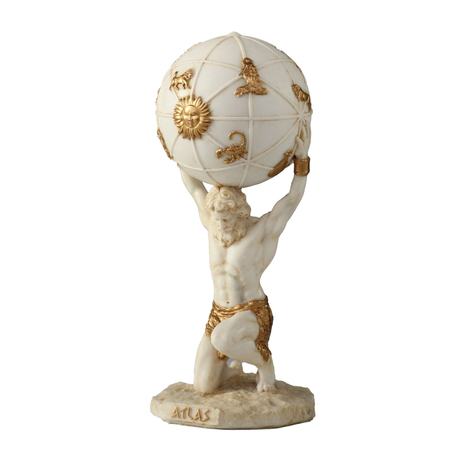 Atlas The Titan Who Holds The Sky 14cm Veronese White Statue