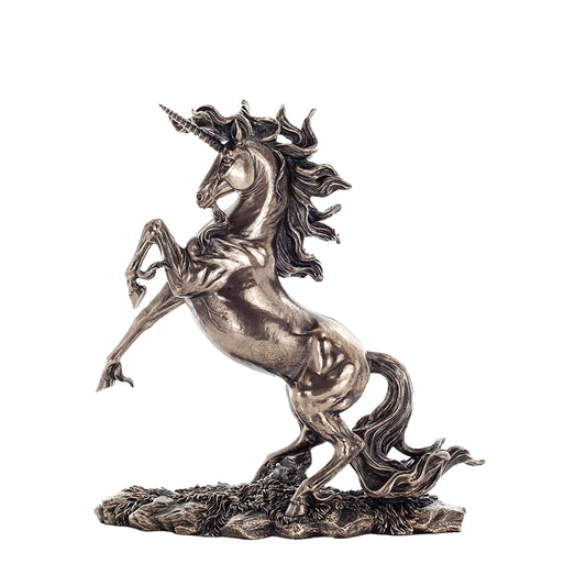 Unicorn 30cm Veronese Cold-Cast Bronze Statue – Majestic Fantasy Horse Figurine