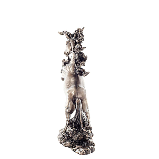 Unicorn 30cm Veronese Cold-Cast Bronze Statue – Majestic Fantasy Horse Figurine