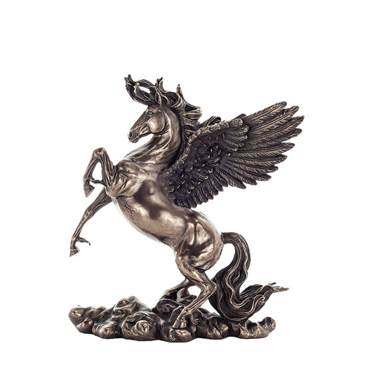 Pegasus 28x26cm Veronese Cold-Cast Bronze Statue – Majestic Winged Horse Figurine