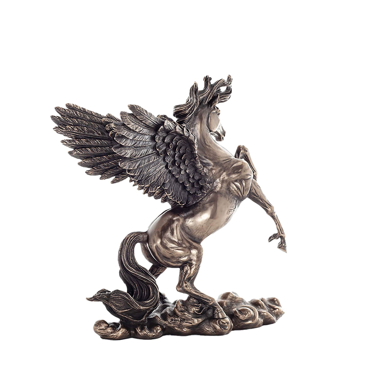 Pegasus 28x26cm Veronese Cold-Cast Bronze Statue – Majestic Winged Horse Figurine