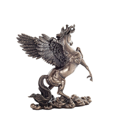 Pegasus 28x26cm Veronese Cold-Cast Bronze Statue – Majestic Winged Horse Figurine