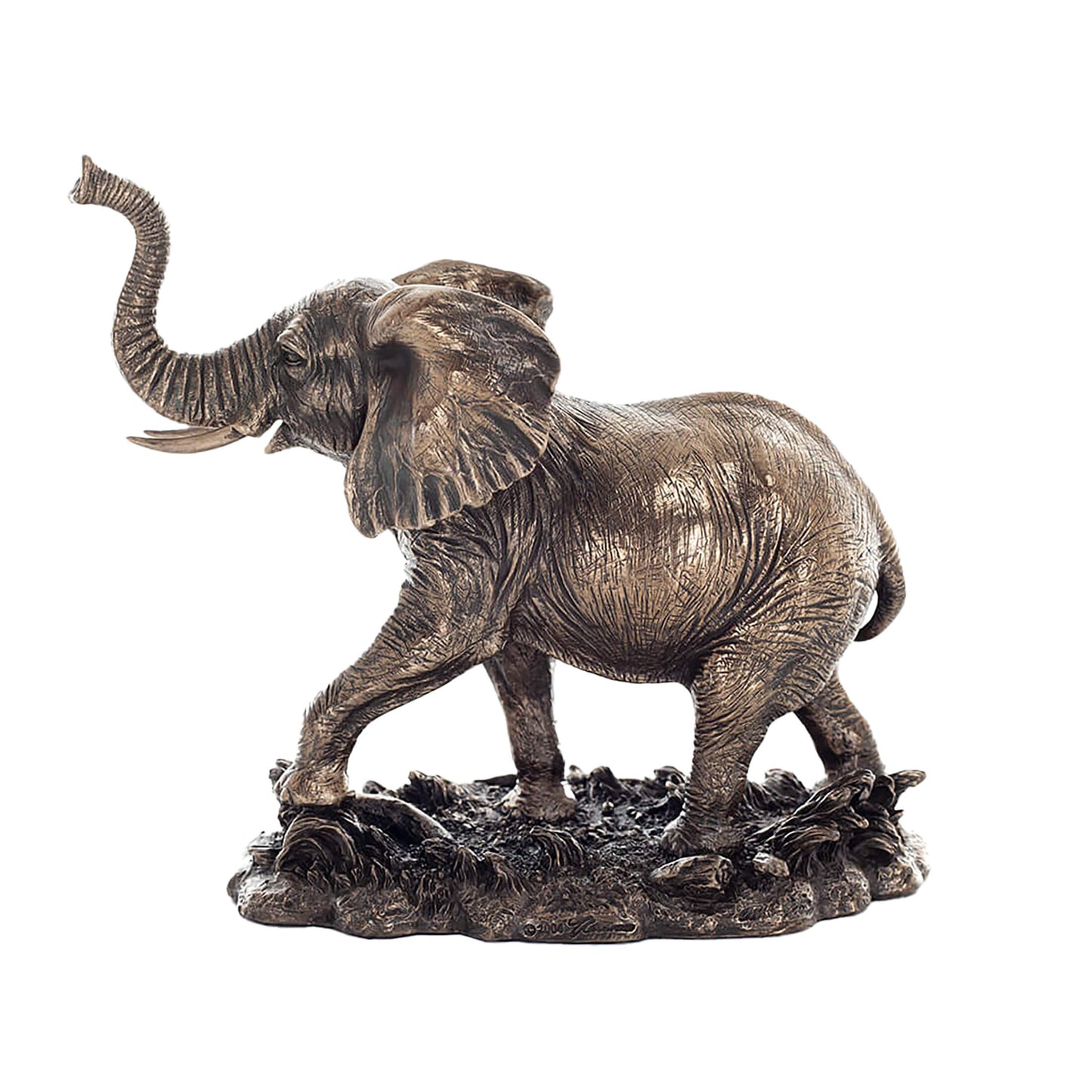 Majestic Elephant Statue – 16cm Veronese Cold-Cast Bronze African Wildlife Figurine