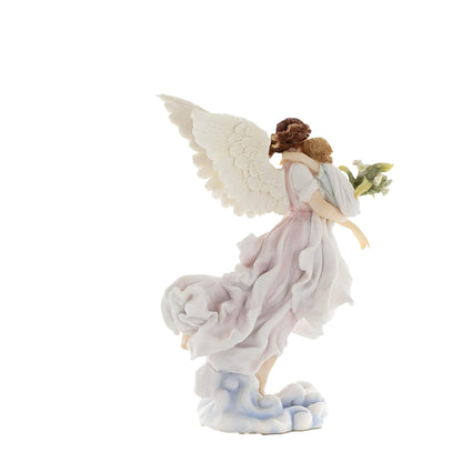 Guardian Angel with Child 27cm Hand-Painted Statue – Symbol of Love and Protection