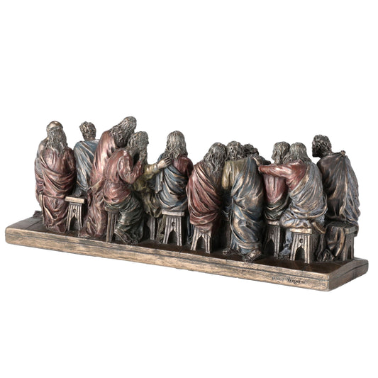The Last Supper 23,5x8.5cm Veronese Cold-Cast Bronze Statue – Leonardo da Vinci Inspired